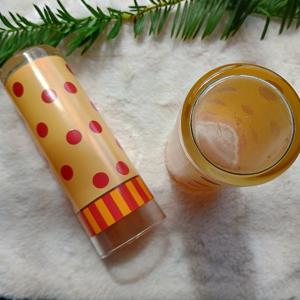 FLASH SALE Set Of 2 Gail Pittman Siena Red Polka Dot Drinking Glass - Picture 4 of 7